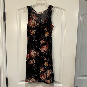 Wallflower Black and Pink Floral Mini Dress